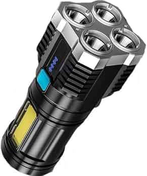 Rechargeable LED Torches Strong LED Flashlight 4 Modes Water LED Flashlight for Walking Camping
