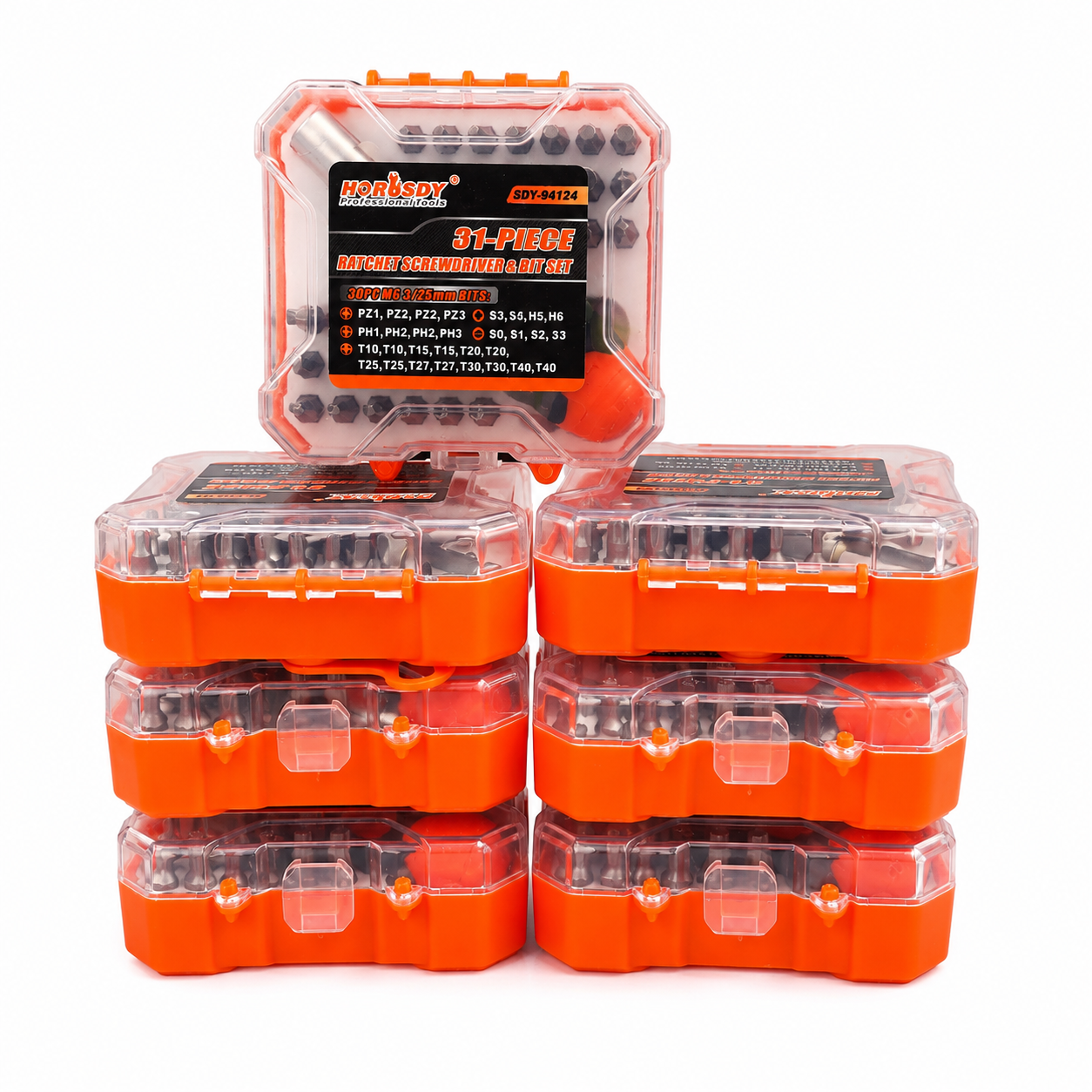 31-PIECE
RATGIET SCREWDRIVER & BIT SET