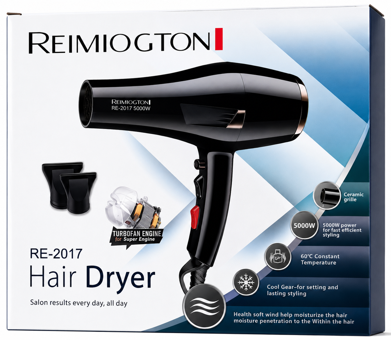 REIMIOGTON RE-2017 Professional Hair Dryer – 5000W