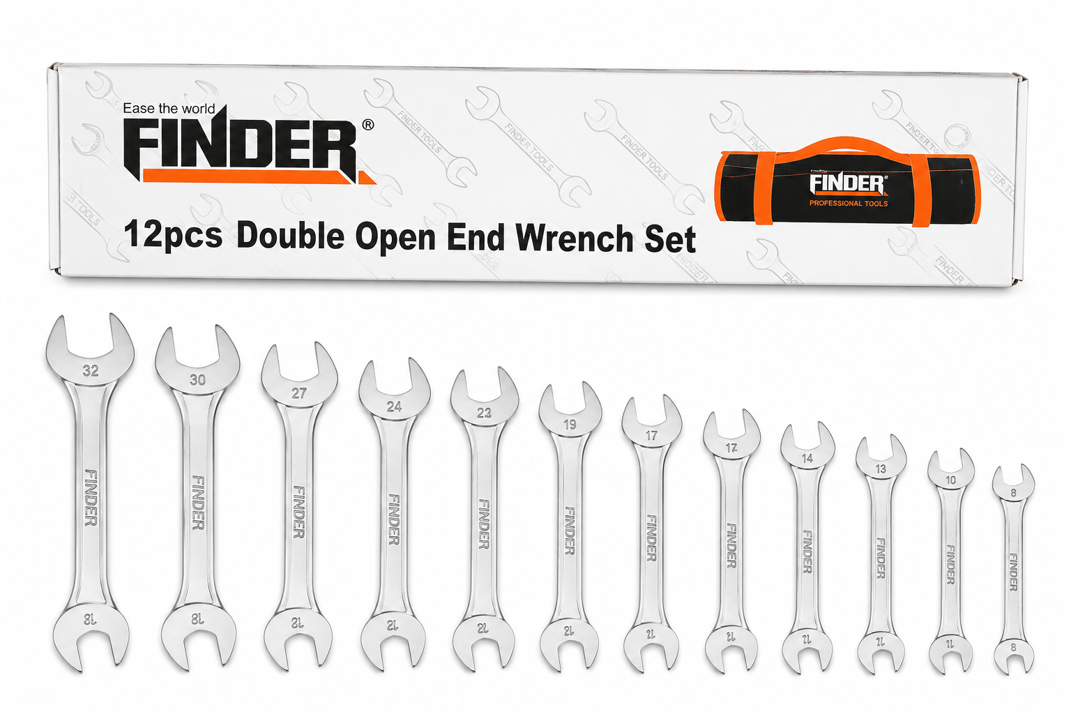 Finder 12-Piece Double Open End Wrench Set