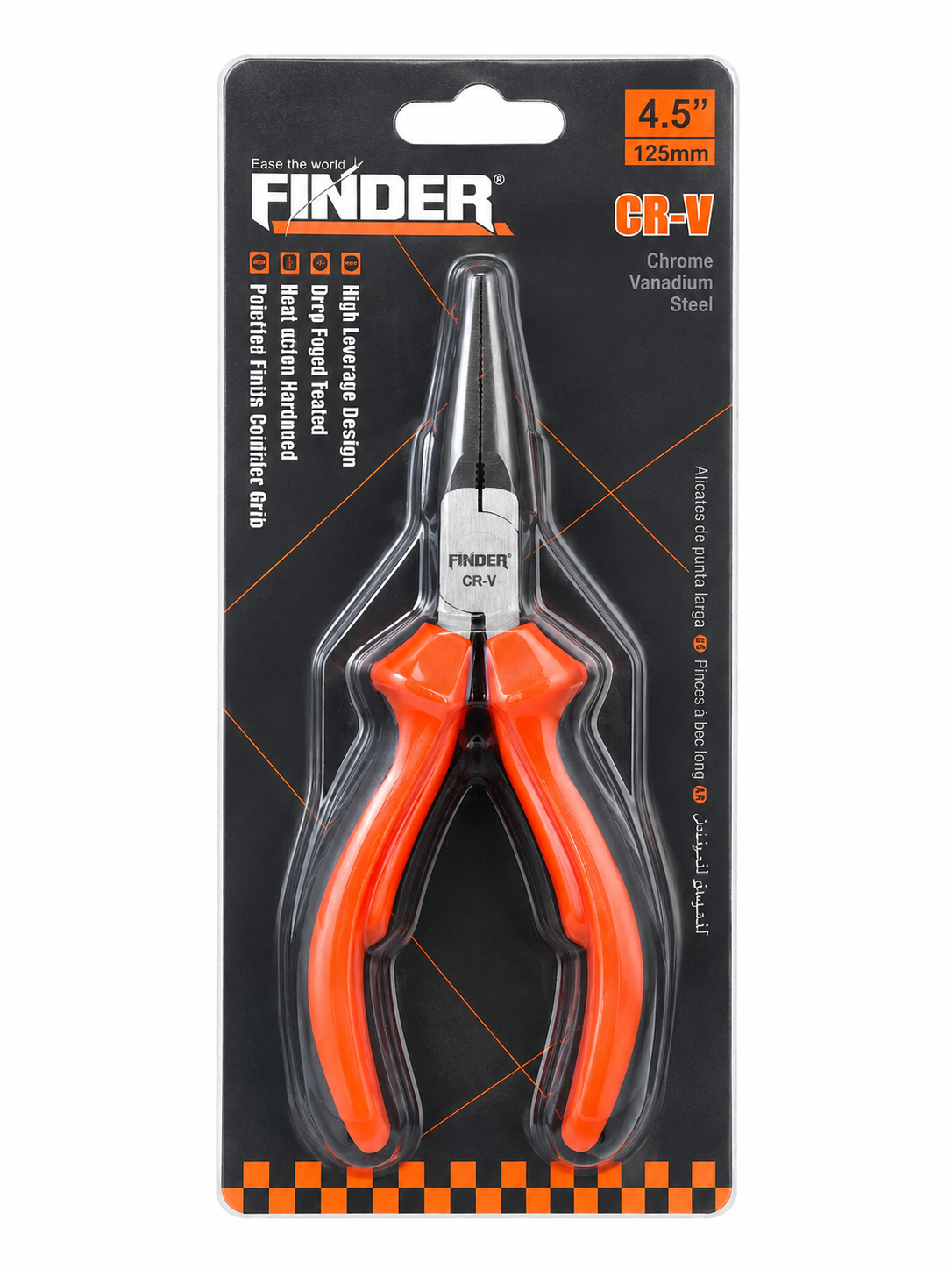 FINDER Long Nose Pliers – 4.5” (125mm)