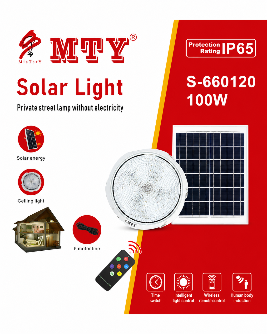 MTY 100W Solar Light (S-660120)