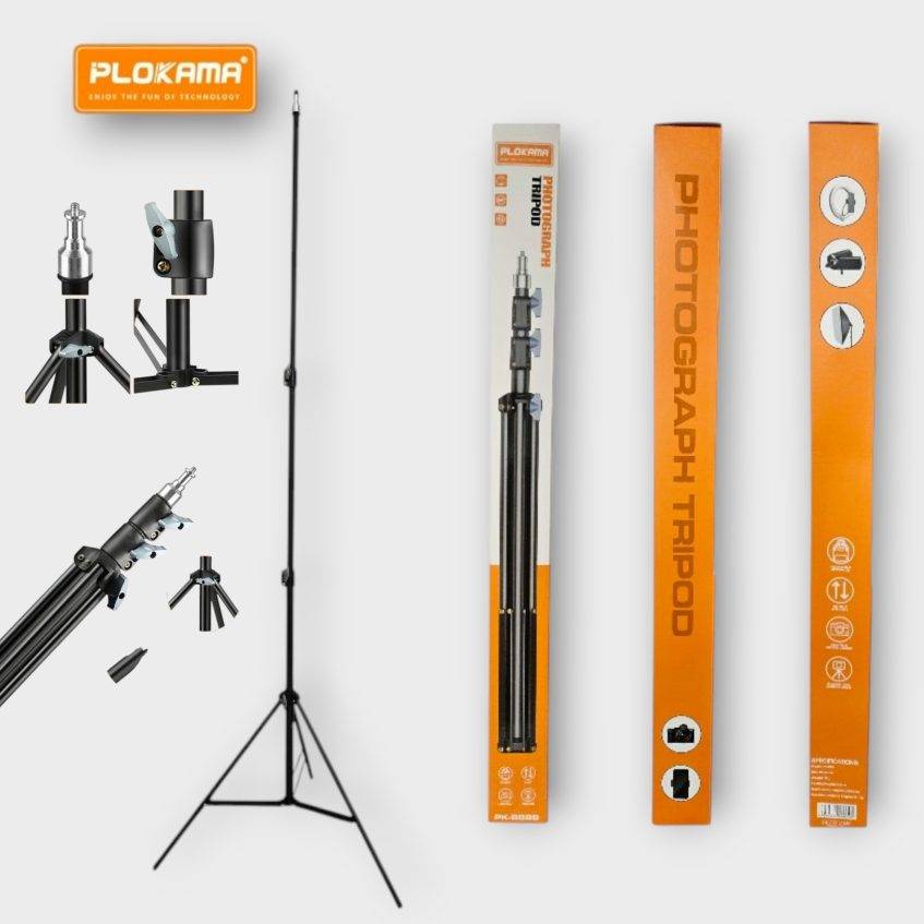 Plokama PK-8899 Photography Tripod with Adjustable Height-2.1m