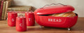 RH 4 Pieces Luxury Retro Style Bread Bin and Canister Set