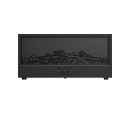 Home 3D Simulated Fireplace Flame Aroma Diffuser - Remote Control - Black
