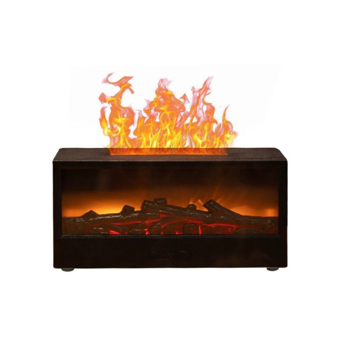 Home 3D Simulated Fireplace Flame Aroma Diffuser - Remote Control - Black