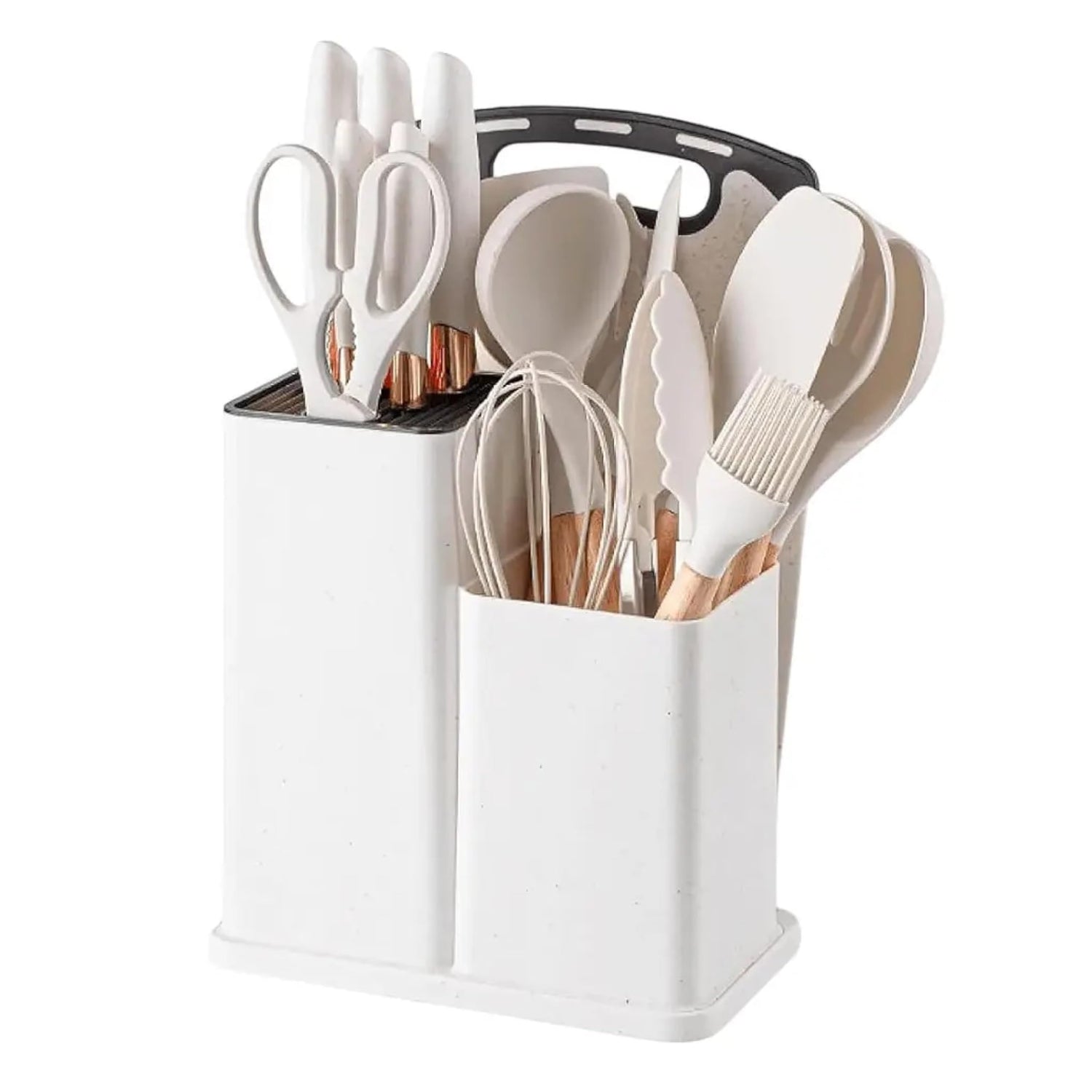 18 Piece Modern BPA Silicone Tip Kitchen Utensil Set With Stand