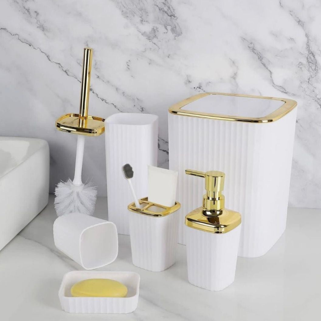 6Pc Bathroom Accessories Set
