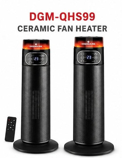 Digimark Black 2000 W Remote Control Fan Heater