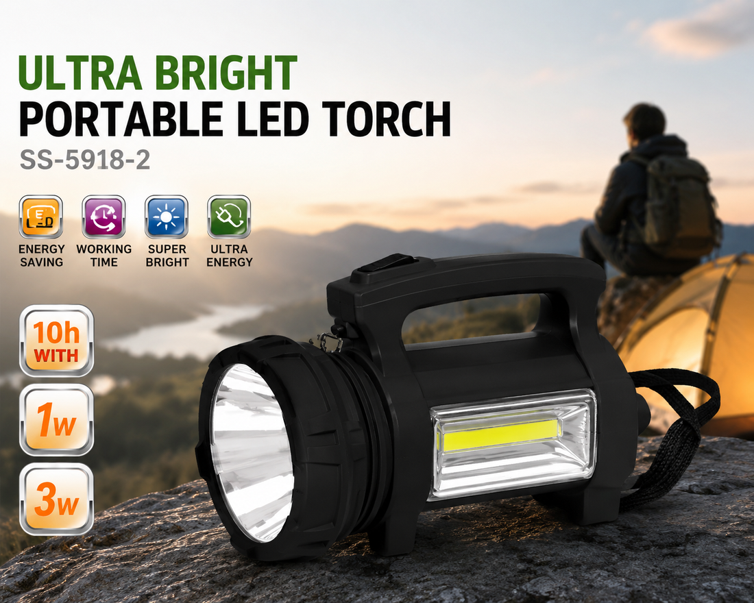 1831311 Ultra Bright Rechargeable LED+COB Searchlight SS-5918-1