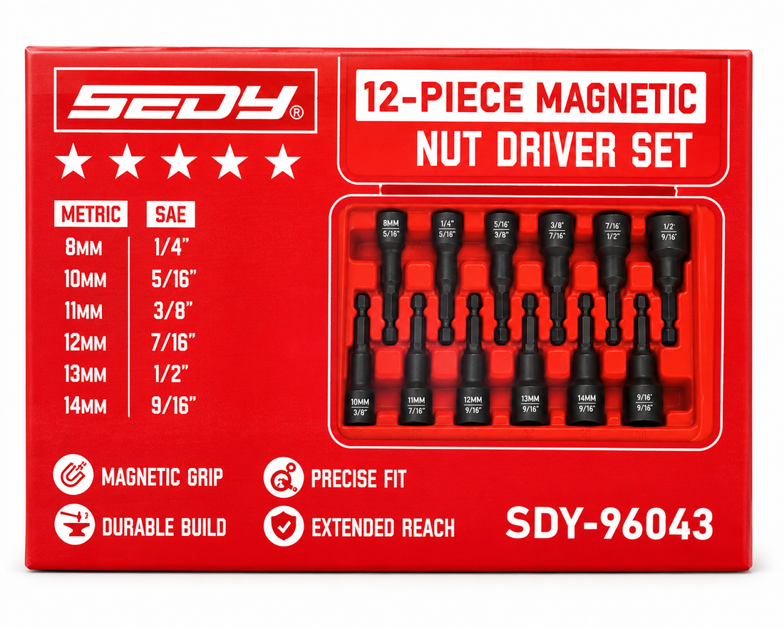 12-Piece Magnetic Nut Driver Set