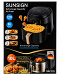 SUNSIGN 10L Air Fryer with Viewing Window