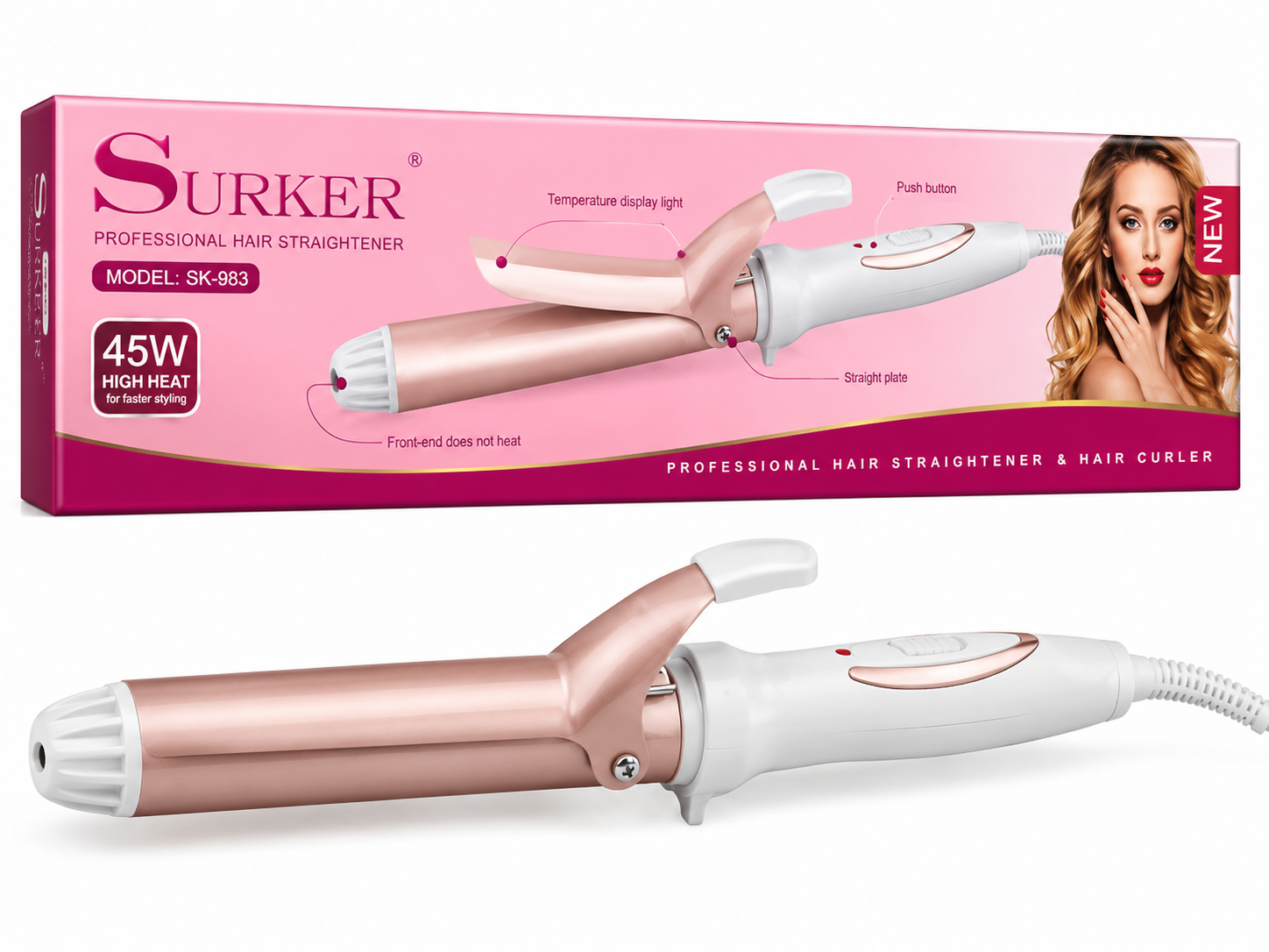 SURKER SK-983 Professional Hair Curler – 45W