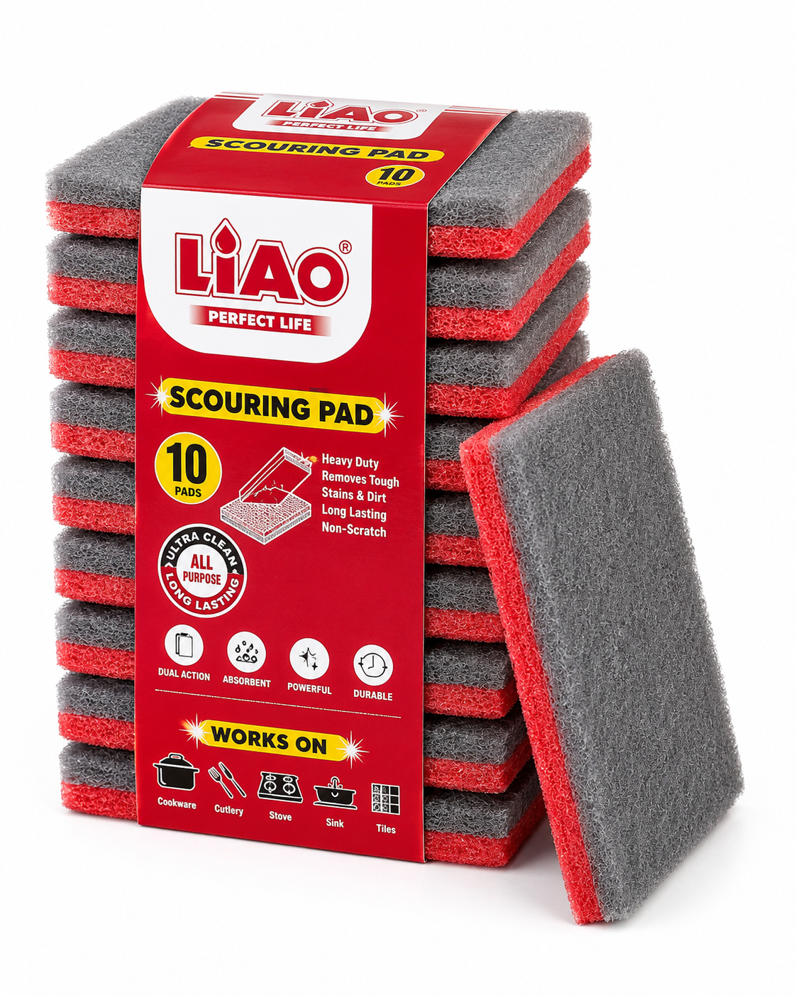 LIAO Scouring Pads – 10 Pack