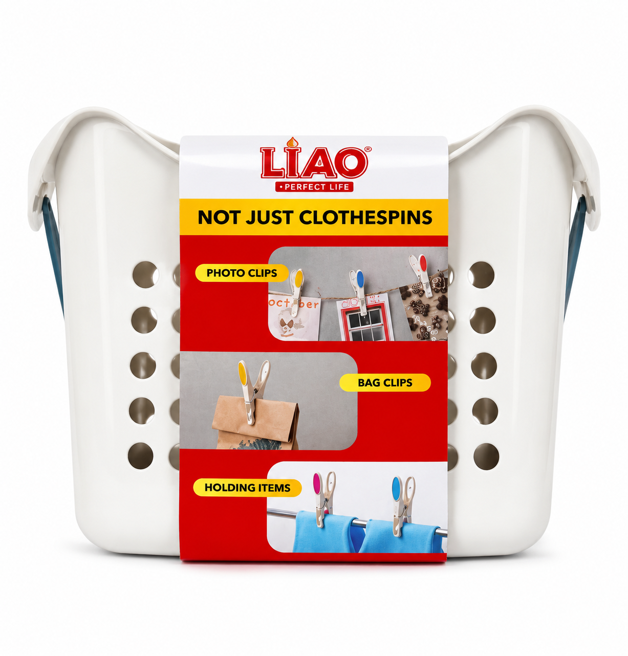LIAO Clothespin Storage Basket