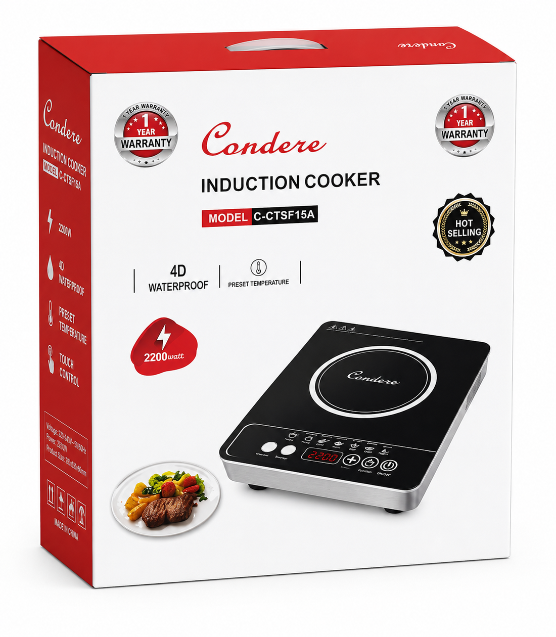 Condere Induction Cooker – Model C-CTSF15A