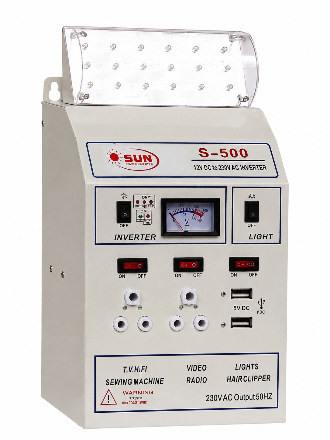 SUN S-500 DC to AC Power Inverter (500W)