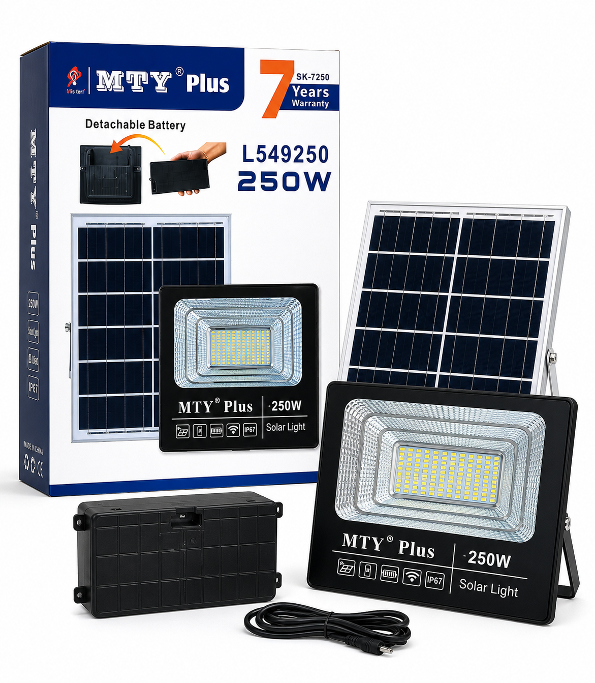 MTY Plus 250W Solar Flood Light (L549250)