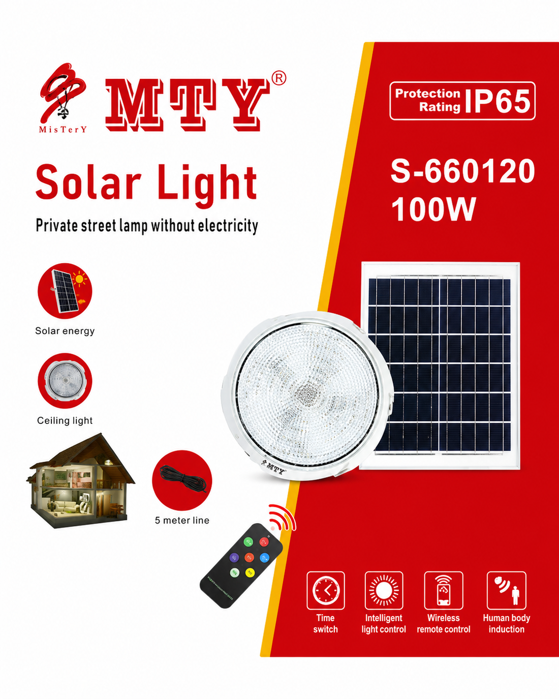 MTY 100W Solar Light (S-660120)