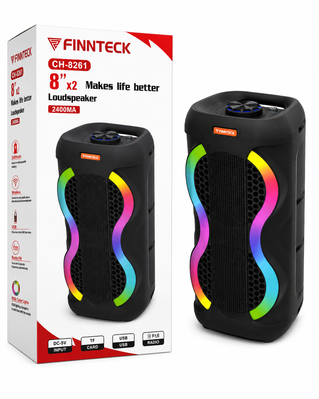 FINNTECK CH-8261 Portable Bluetooth Party Speaker