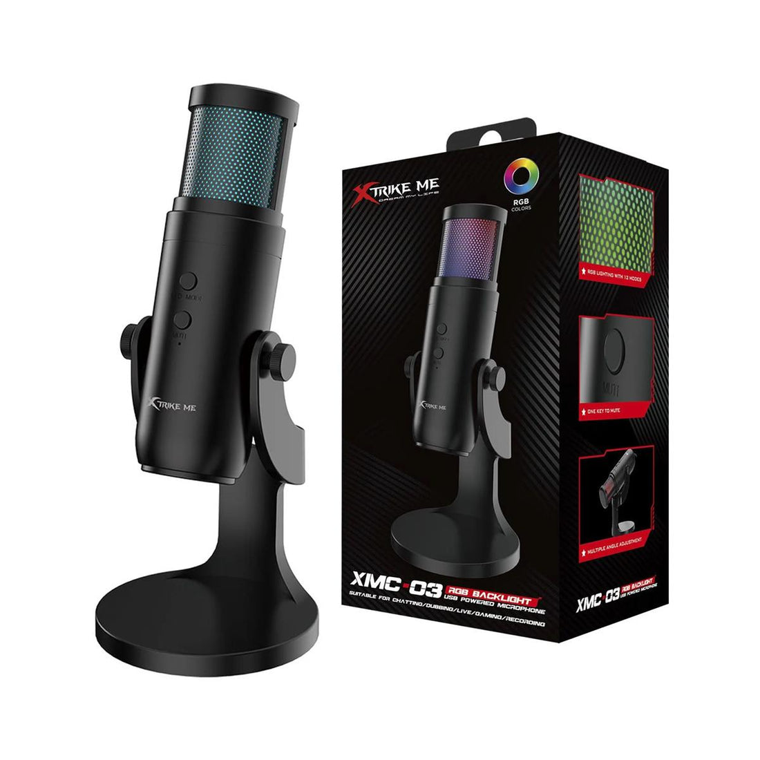 Xtrike Me Pro Gaming USB Microphone Crystal Clear Voice Noise Cancelling