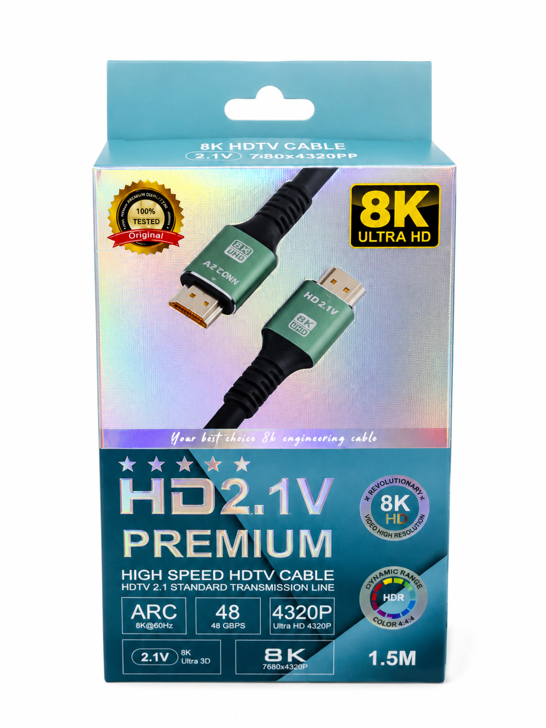 8K HDMI 2.1 Premium Cable – 1.5m | Ultra High-Speed Performance