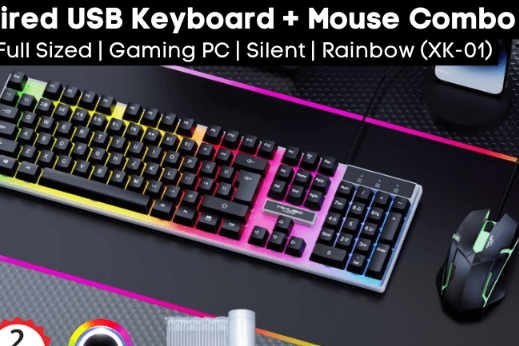 MIKUSO X-series RGB Gaming Combo with Wired Keyboard and Mouse