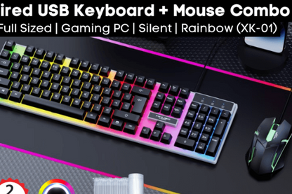 MIKUSO X-series RGB Gaming Combo with Wired Keyboard and Mouse
