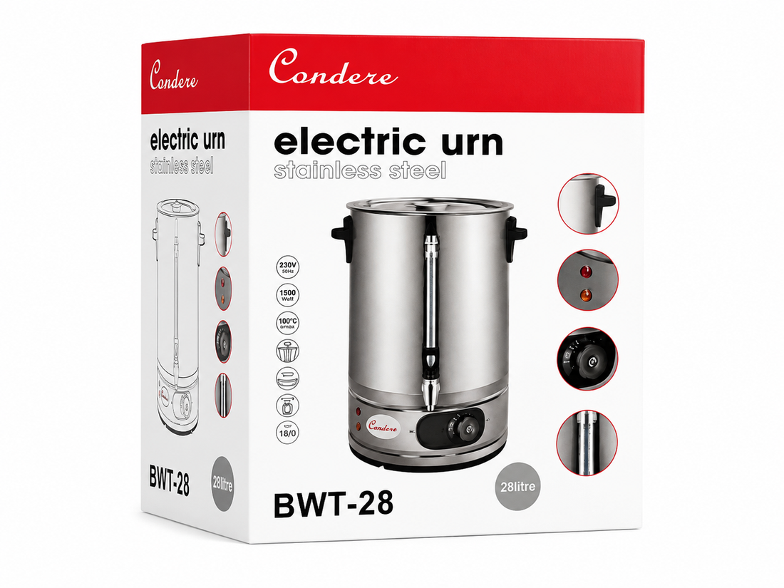 Condere Electric Urn – 28L Stainless Steel (BWT-28)